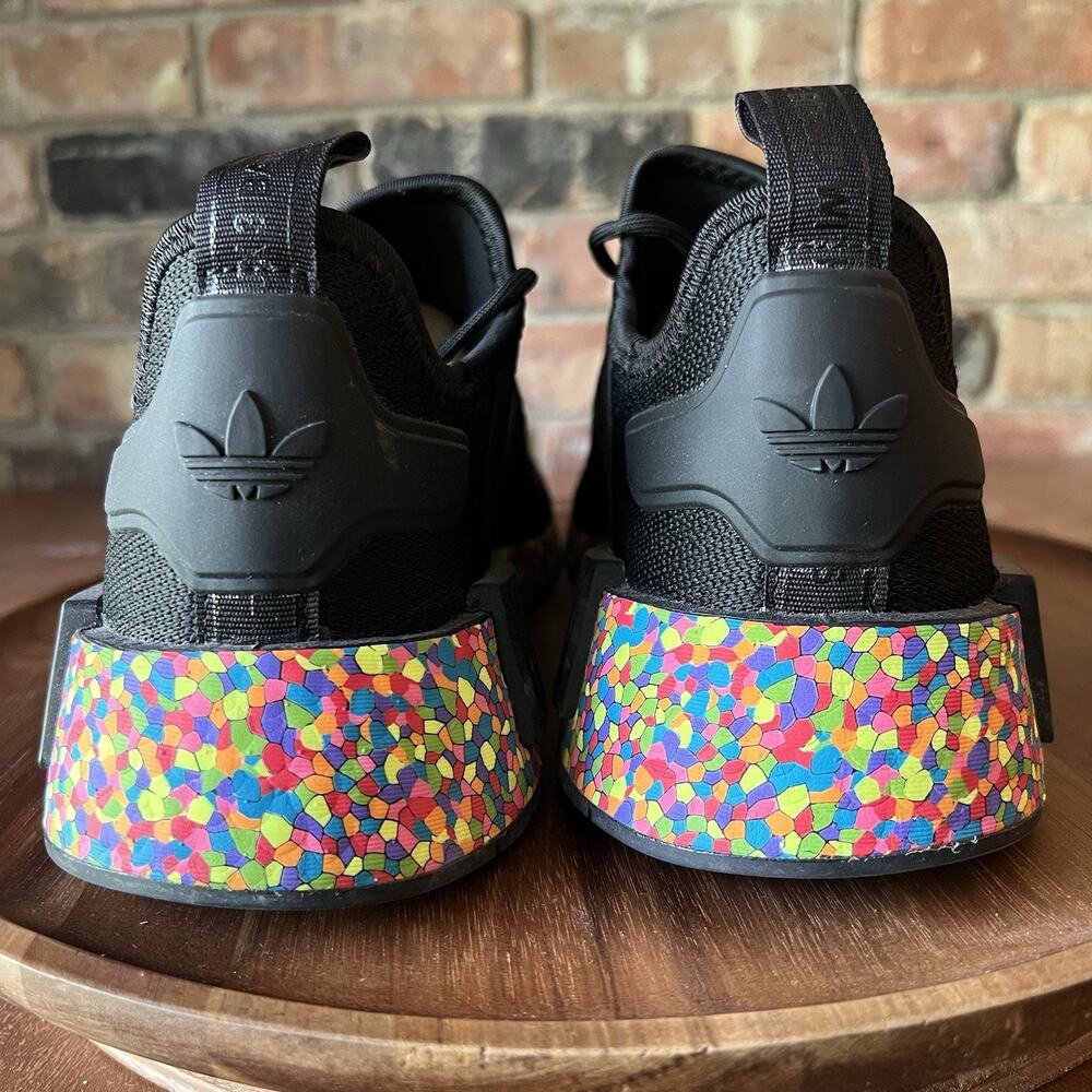 Adidas NMD R1 Confetti Sole Black Boost Foam Women's 8 Youth 7 Shoes Sneakers - Picture 12 of 16